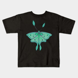 Fantastic Turquoise Luna Moth Kids T-Shirt